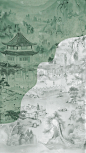 中国风中式建筑底纹背景图片