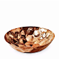 Hex Bowl by Tom Dixon —  | ECC : A solid copper multi-functional dish, hand formed with a hammered hexagonal pattern and beaten finish. Polished and sealed with a food safe clear lacquer.