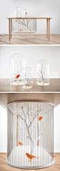 Birdcage Table by French interior architect and designer Grégroire de Laforrest: 