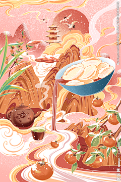 是犀照呀采集到插画--国风插画