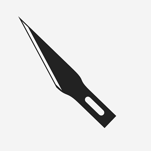 精密刀片切割手柄图标_88ICON https://88icon.com 精密刀片 切割 手柄 尖头 锋利 透明 xacto xacto刀