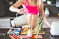 Fitness Girl Preparing Healthy Smoothie Free Image Download