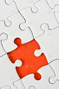 正确的拼图暗示了商业网络的概念