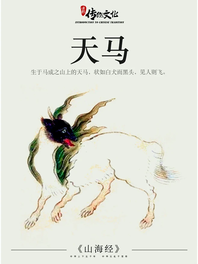 《山海经》中国神话传说上古神兽之天马 - 小红书-花瓣网