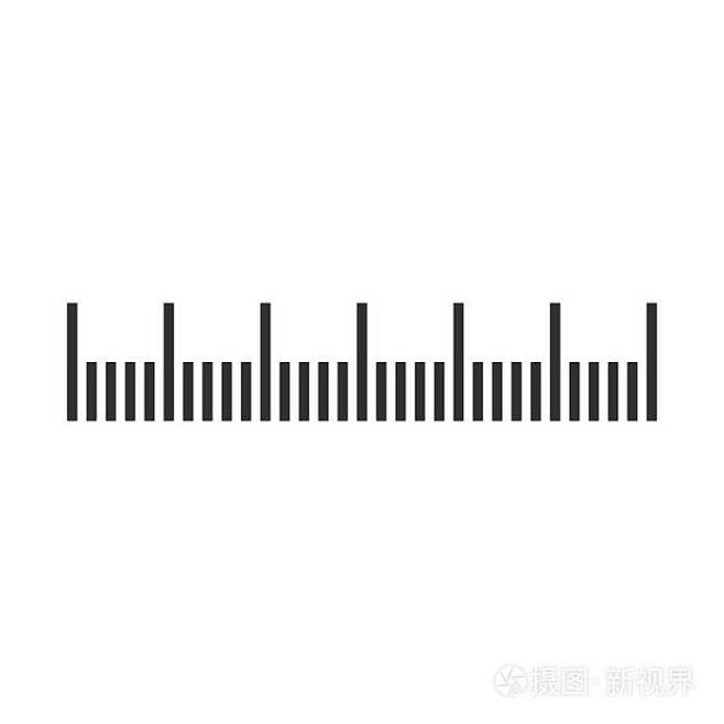 标尺的测量刻度、标记。向量例证插画-正版商用图片13hb1g-摄图新视界