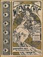 ALPHONSE MUCHA (1860-1939). WIENER CHIC. Magazine cover. 1898.