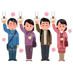 地铁城铁公交车上车厢里过于寒冷炎热的乘客51贴纸扁平儿童插画元素卡通免扣png图片素材