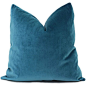 Mohair Velvet Pillow, Peacock Blue Decorative  Pillow Cover 18x18 , 20x20, 22x22, Eurosham, Lumbar pillow, Accent pillow,  Throw pillow