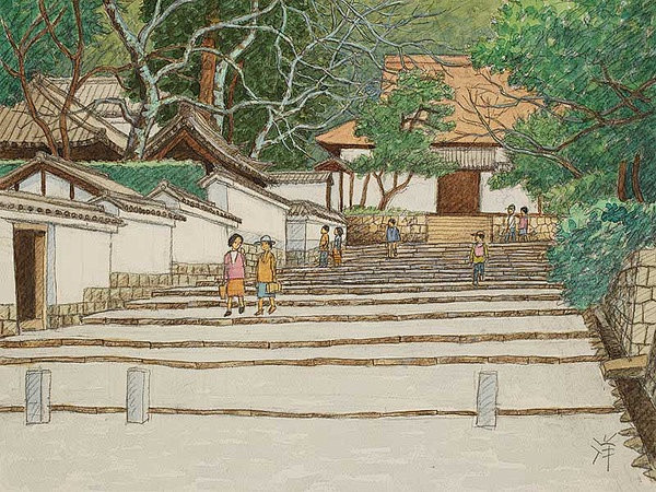 辻本洋太郎日本乡村风景水彩 -  茶 -...