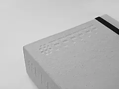 Deboss on a hand-made folder. 

Full project here: https://www.behance.net/gallery/18266871/FFFFFF