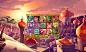 "arabian tales" game art : art for an online slot game