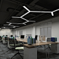 LED造型灯创意人字形y形办公室吊灯健身房网咖店铺商场工业风灯具-淘宝网