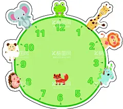 卡通表盘  - 源文件下载【酷图网】表盘,卡通,表,可爱,展板,海报,