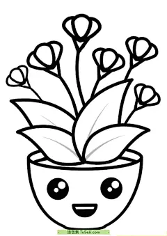 一起来画画！7张有趣的小小盆栽花朵叶子涂色简笔画！ | 涂色集，涂色画打印大图 : 要快速轻松地绘制花朵，可以遵循以下几个步骤：准备绘画工具：准备一支铅笔、一支细黑色笔和一些彩色画笔或彩色铅笔。绘制轮廓：用铅笔轻轻地勾勒花朵的轮廓。选择一个简单的花朵形状，如玫瑰花、雏菊或向日葵等。细节补充：使用细黑色笔勾勒花瓣和花蕊的细节 一起来画画！7张有趣的小小盆栽花朵叶子涂色简笔画！