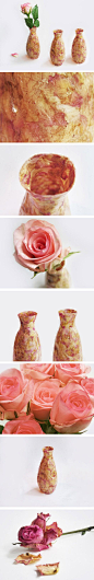 花瓣做的花瓶