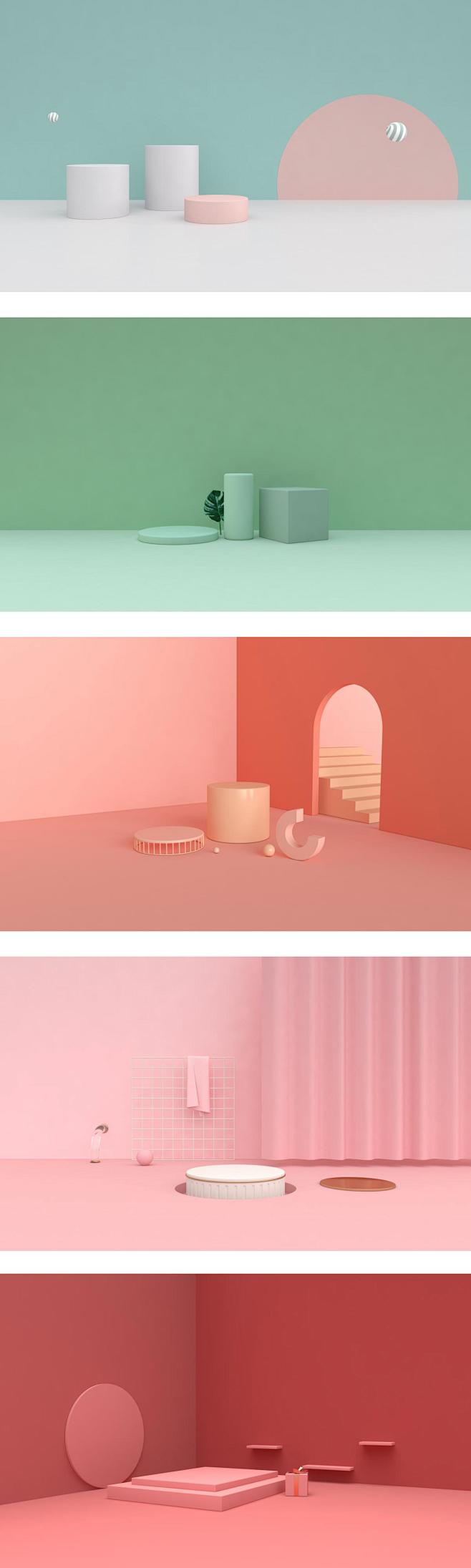 C4D 渲染 电商场景 大促 C4D首页...