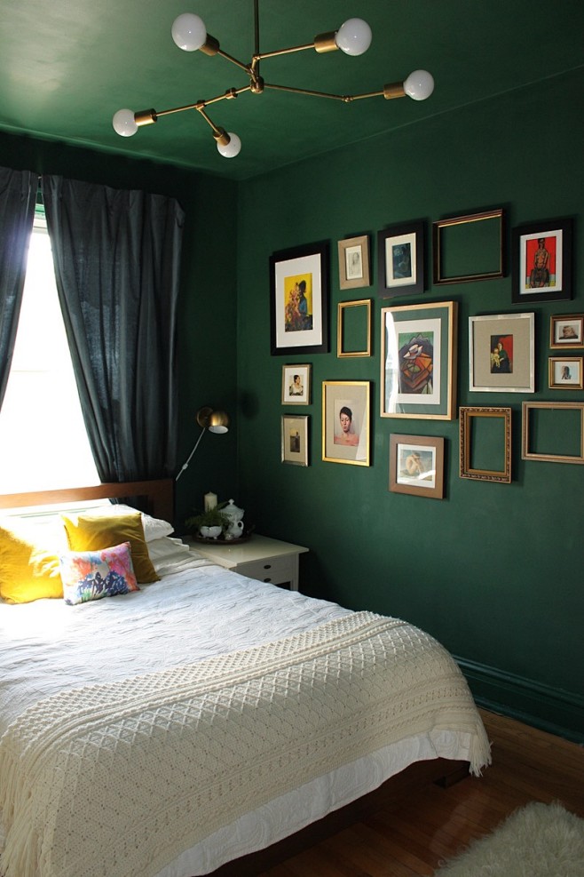 green bedroom design