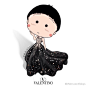 #土豪小丸子 # 手绘插画 by：插画师 dorami  (华伦天奴 Valentino）