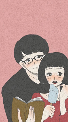 虚无的月采集到情侣插画