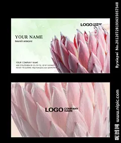 花店名片 女性名片 花卉名片 鲜花名片大图 点击还原