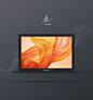 Behance 上的 Free Dark Apple MacBook Air Vector Mockup PSD