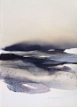 美术棉纸上的Sabrina Garrasi“ Over the cloud”水彩，墨水，颜料，水粉和金箔22K。尺寸：42,13英寸x 30,31英寸（107厘米x 77厘米）：