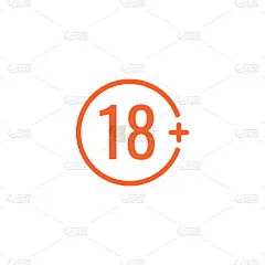 标志,仅成年人,绘画插图,禁止的,矢量,18岁到19岁,肉汁,分离着色,白色背景,在下面