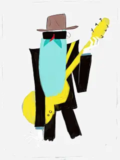 吉他老爷爷高清素材 Q版 卡通 嘻哈 插画 暗黑系 涂鸦 潮流 潮牌 美式漫画 美漫 街头涂鸦 免抠png 设计图片 免费下载