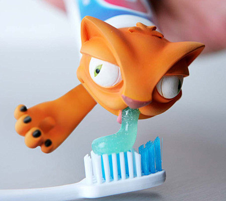 toothpaste head搞怪动物牙...