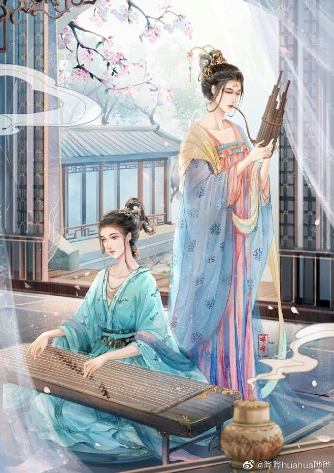 古风乐器拟人合章，太好看了！！
琵琶/腰...