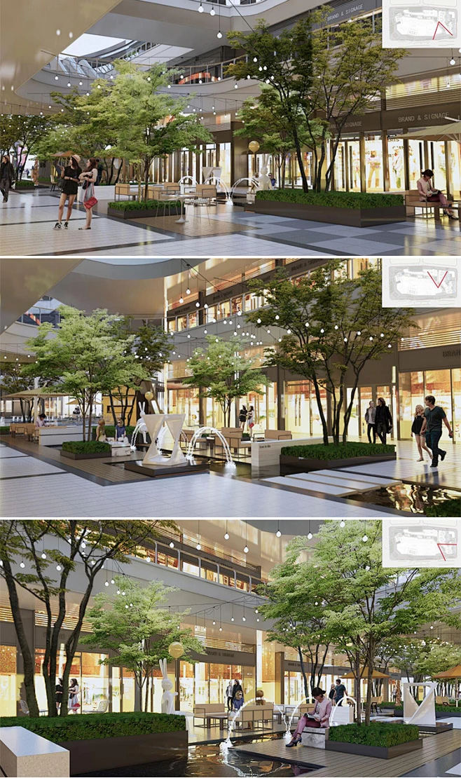 商业广场景观设计文本商场中庭屋顶方案文本吾悦广场商业景观文本-花瓣网