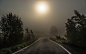 General 1900x1200 nature landscape mist morning road trees dark asphalt grass