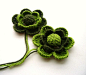 Crochet Flowers Brooches: