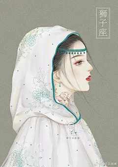 @春忍在画画 古风插画十二星座拟人7