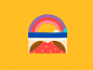 Suns Out Buns Out sun beach summer gif badge rainbow bikini buns motion graphics animation illustration