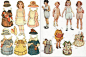 Image result for vintage paper doll