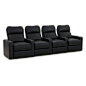 Octane Turbo XL700 4 Seater Power Recline Home Theater Seating Black - TURBO-R4SP-LM-BL