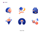 Sticker pack for Sweetle minimal colors clean brand design identity branding design brand stickers illustration design ui