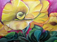 原画花卉主题油画