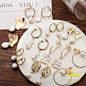 17KM de oro Vintage pendientes para las mujeres 2020 Brincos pendiente de gota geométrica gran boda DIY perla de agua dulce Irregular de la joyería