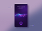 Voice lights waves visual ux ui mobile interface design card app