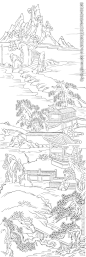 山水线描