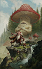 伞菌巨魔在森林里有很多朋友，他们中有些是小的，有些是地狱的： 
