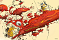 Florian_Satzinger Q版CG角色怪物场景设定线稿插画 绘画过程-淘宝网