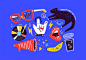 sticker illust on Behance