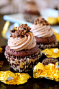 Ferrero Rocher Cupcakes with Nutella Buttercream 
