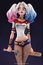 Suicide Squad's Harley Quinn, Yinxuan Dezarmenien : Fan art of Harley Quinn from Suicide Squad