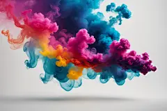 3D彩色烟雾渐变彩色烟雾背景图片