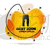 black pants icon isolated on white background