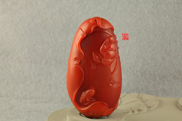 网络搜罗南红雕件精品图（一）_食古斋记吧...